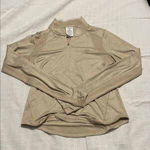 Wilson Camel Brown Beige Quarter-Zip Pullover
